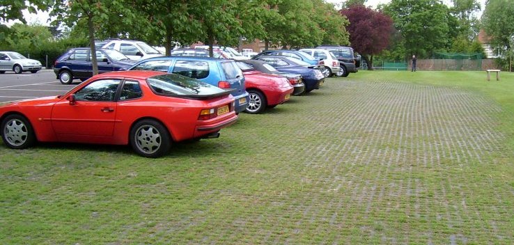 PERFO geogrid reinforced parking area